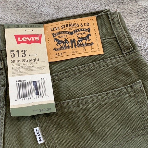 Levi’s Ivy Green Boy’s Slim Straight Jeans 👖 - Picture 2 of 7